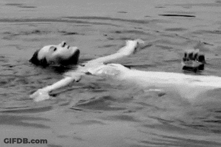 Floating Lady Gets Hug From Behind GIF