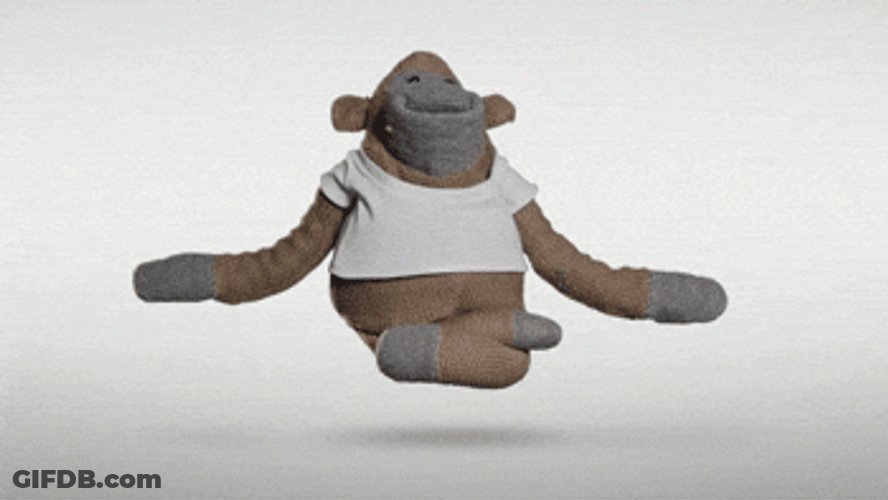 Floating Monkey Puppet Im Chill GIF