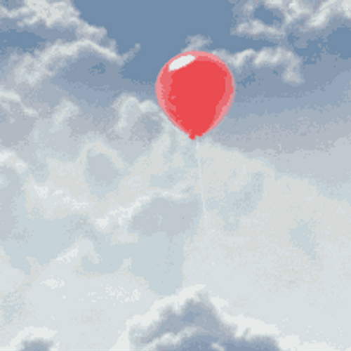 Floating Red Balloon Happy Heavenly Birthday GIF