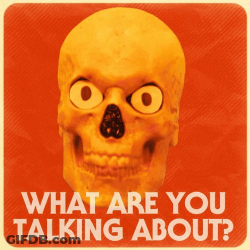 Floating Skull What Are You Talking About GIF