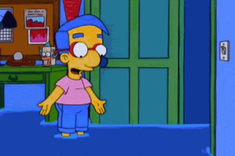 Flood Rain Happy Millhouse The Simpsons GIF