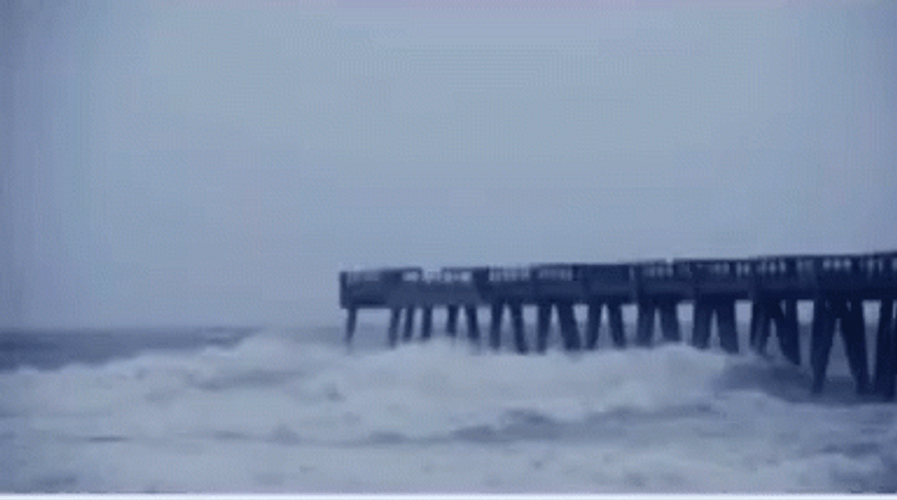 Flood Waves Crashing Hurricane Harvey Disaster GIF