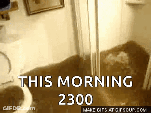 Flooded Bathroom With 2300 This Morning GIF