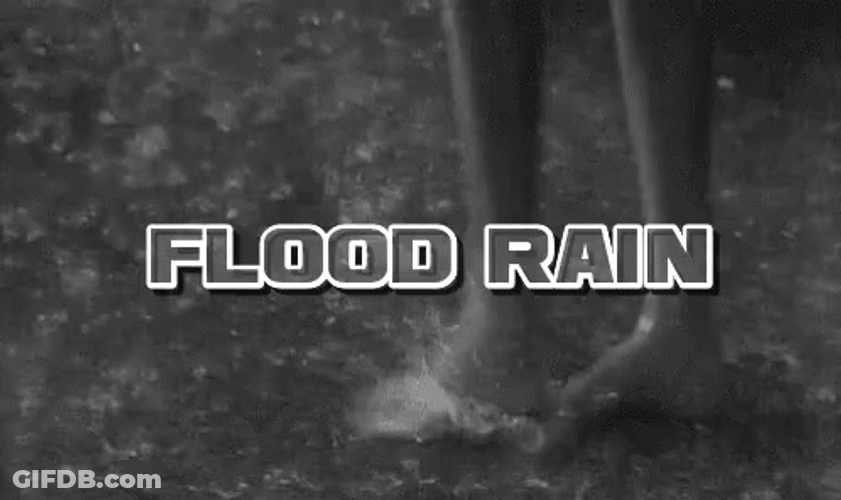 Flooded Rain Walking Barefoot GIF