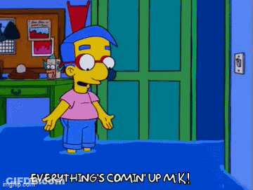 Flooded Room Cartoon Saying Everything's Comin Up MK GIF