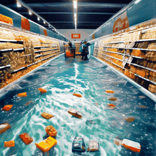 Flooding In The Grocery Store GIF