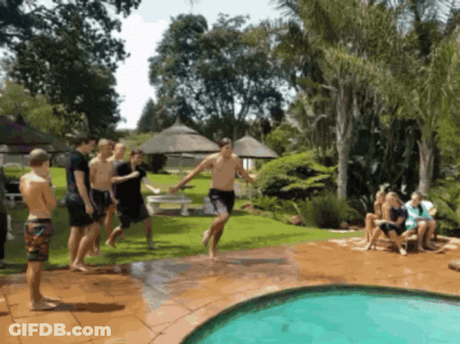 Flop Pool Jumping GIF