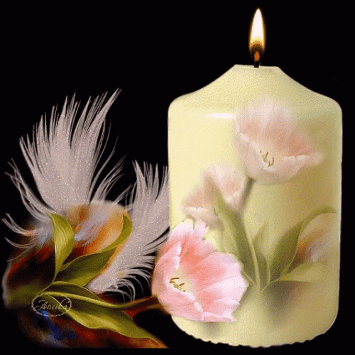 Floral Glowing Bougie GIF