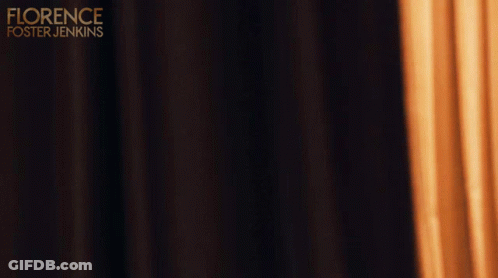 Florence Foster Jenkins Poster Woman Behind Curtain GIF