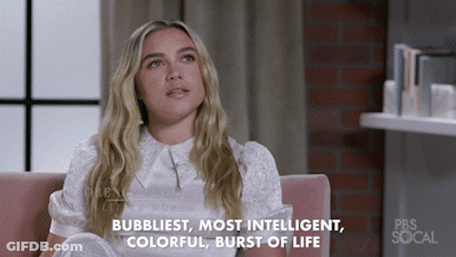 Florence Pugh Little Women Oscars Bubbliest GIF
