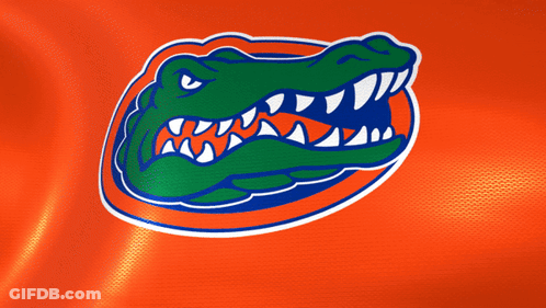 Florida Gators Logo On Orange GIF