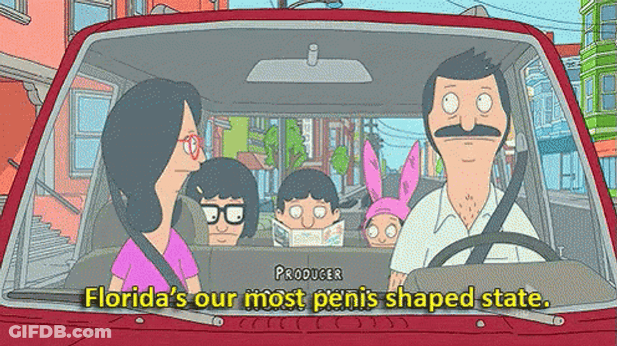 Florida Most Penis Shaped State Bob's Burgers GIF