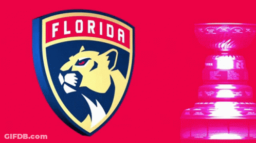 Florida Panthers Logo On Pink GIF