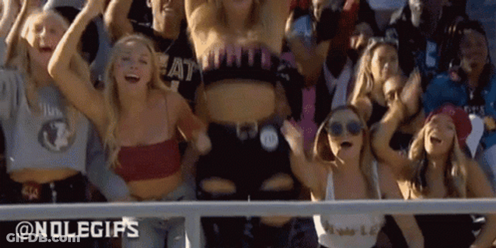 Florida State Girl Fans Cheering GIF