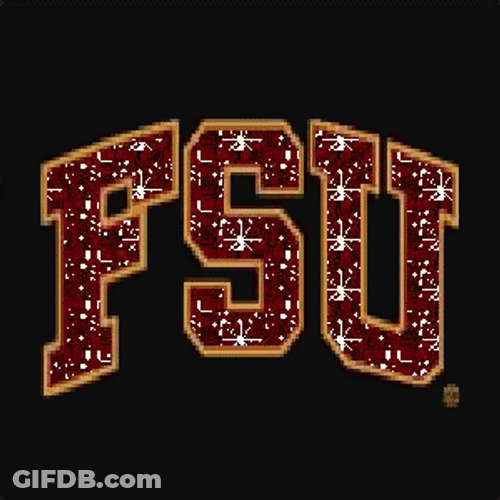 Florida State Glittering Font GIF