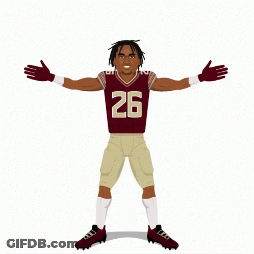 Florida State Seminoles Asante Samuel Jr Stands With His Arms Outstretched On A Prism Card GIF
