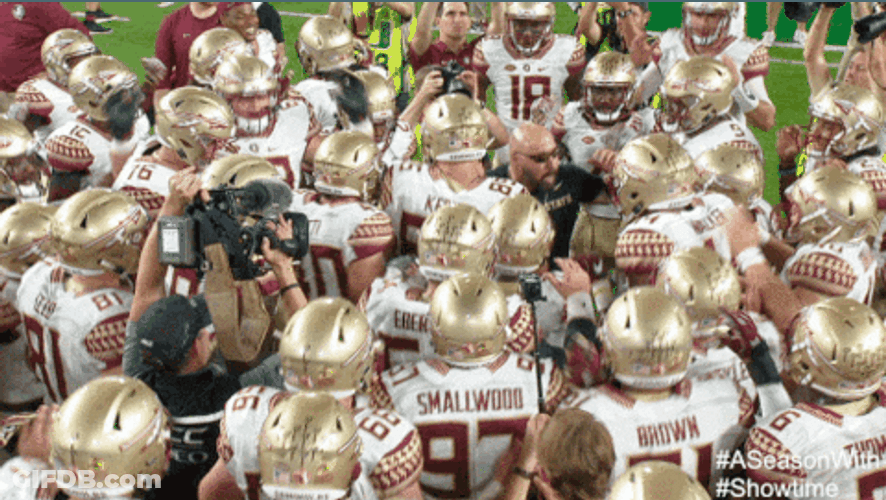 Florida State Teammates Circling Around GIF