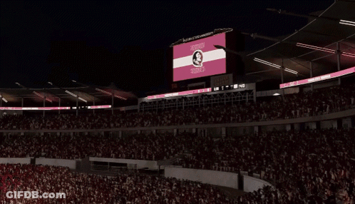 Florida State University Logo On Red Background GIF