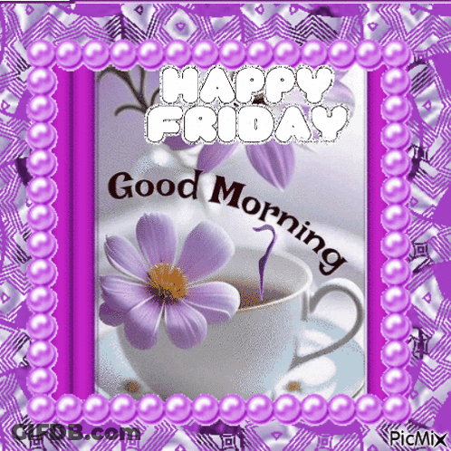 Flower And Coffee Happy Friday Good Morning GIF
