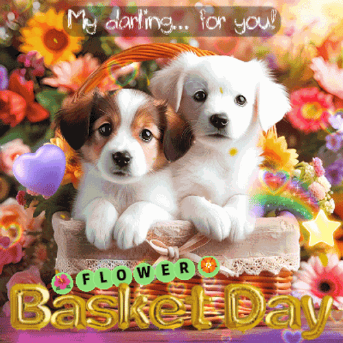 Flower Basket Day Flowers GIF