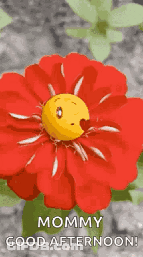 Flower Emoji Blowing Kiss Buenas Tardes GIF