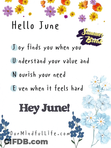 Flower Greeting Card Hello June Hey June GIF