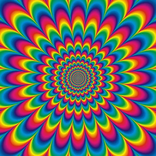 Flower Optical Illusion GIF