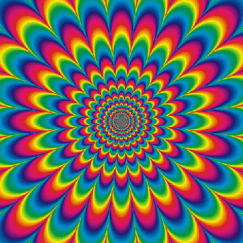 Flower Petal Colorful Optical Illusion GIF
