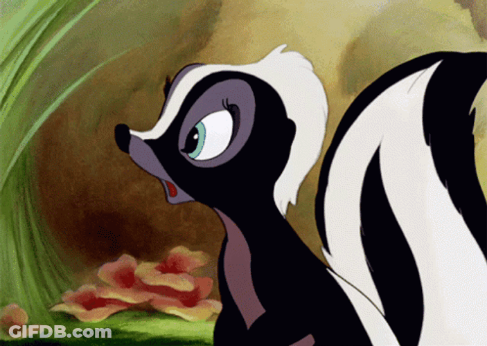 Flower Skunk Waving At Someone GIF