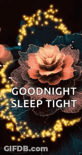 Flower With Goodnight Sleep Tight GIF