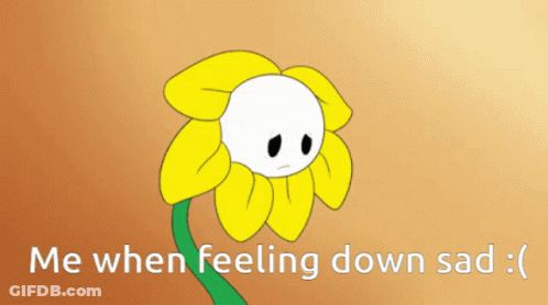 Flower With Me When Feeling Down Sad GIF
