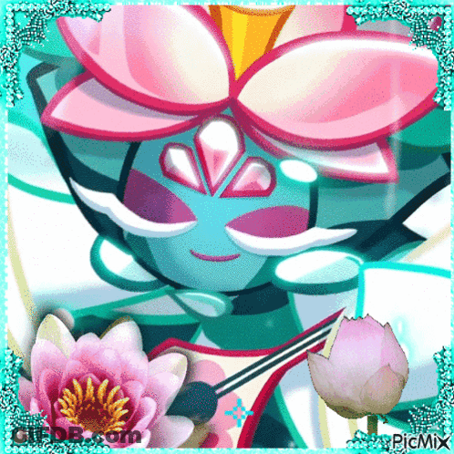 Flower With Picmix Text GIF