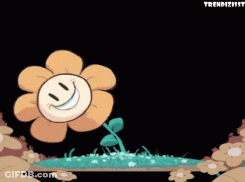 Flower With Smiley Face GIF