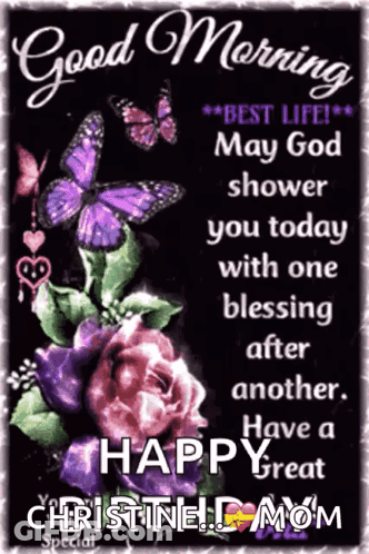 Flowers And Butterflies Good Morning Best Life May God Shower You Today With One Blessing GIF