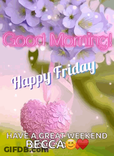 Flowers And Hearts Good Morning Friday GIF