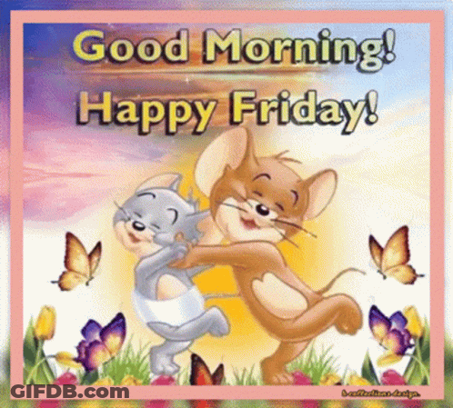 Flowers And Hearts Good Morning Happy Friday GIF
