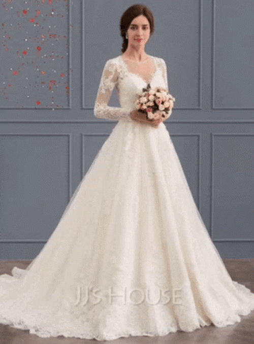 Flowers Falling At The Bride GIF