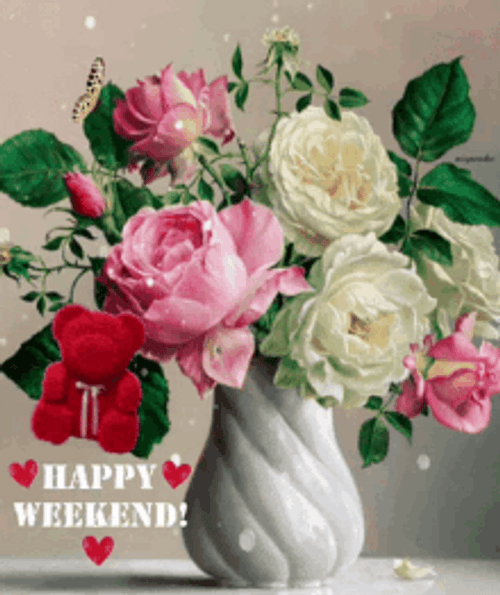 Flowers Happy Weekend GIF
