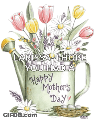 Flowers In Watering Can Happy Mothers Day GIF