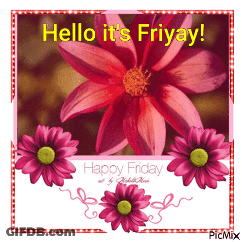 Flowers Saying Hello It's Fri Yay GIF