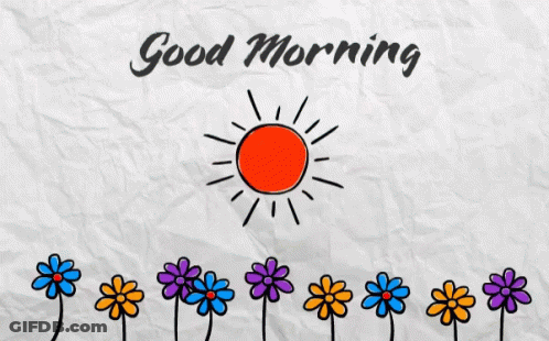 Flowers With Good Morning GIF