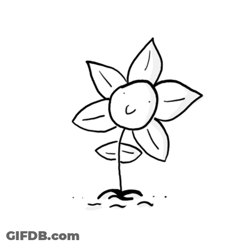Flowy Flower Sketch GIF