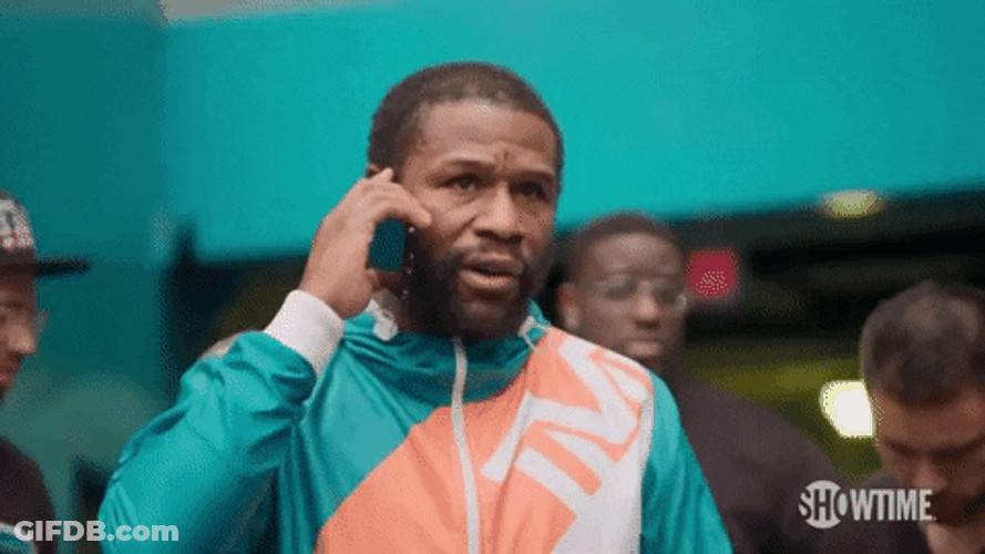Floyd Mayweather On The Phone GIF