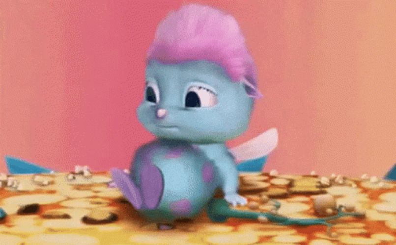 Fluffy Bibble Drowsy Looking Up GIF