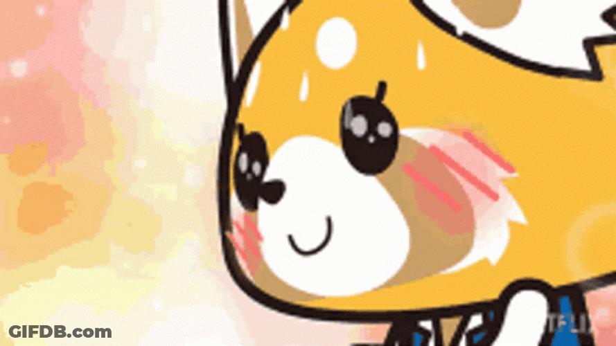 Flustered Aggretsuko With Flowing Sweat GIF