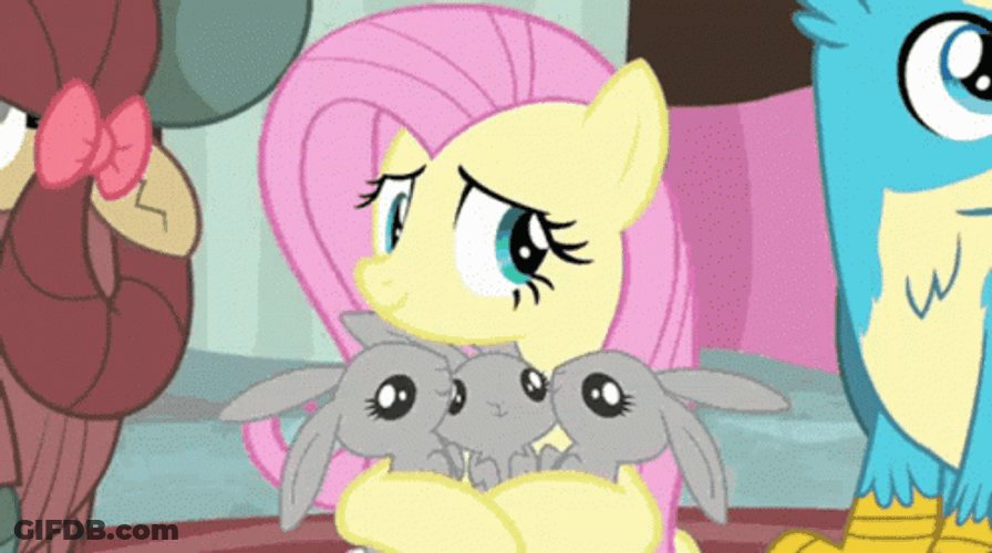 Fluttershy Being Sad About The Bunnies GIF