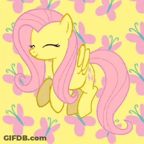 Fluttershy Flying In Her Tiny Wings GIF