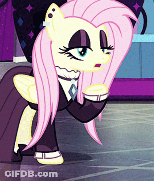 Fluttershy In A Dark Aura GIF