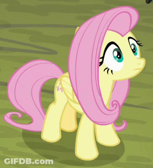 Fluttershy In A State Of Shock GIF