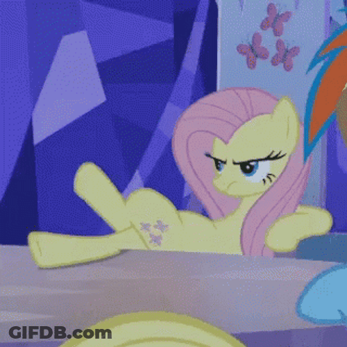 Fluttershy In Bad Mood GIF